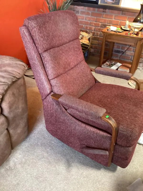 Red rocking recliner
