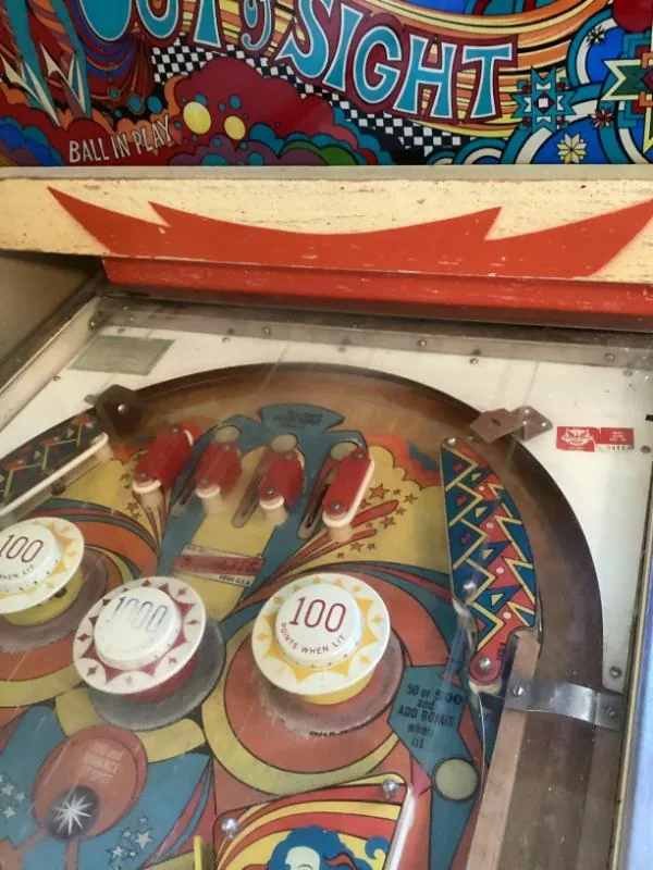 Colorful pinball playfield