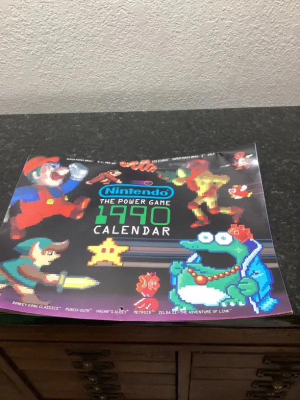 1990 Nintendo Power calendar