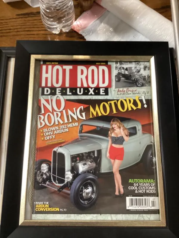 Framed Hot Rod Deluxe magazine cover