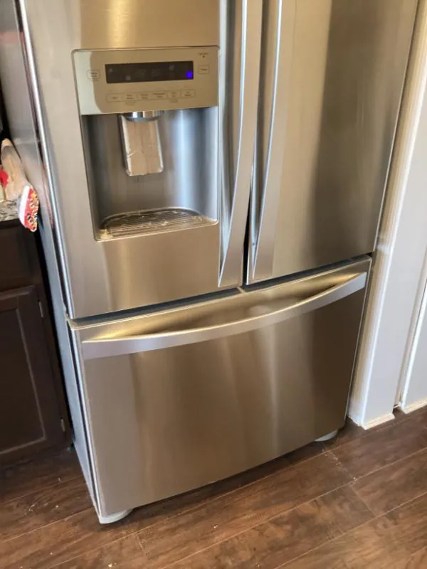 Stainless steel French-door refrigerator