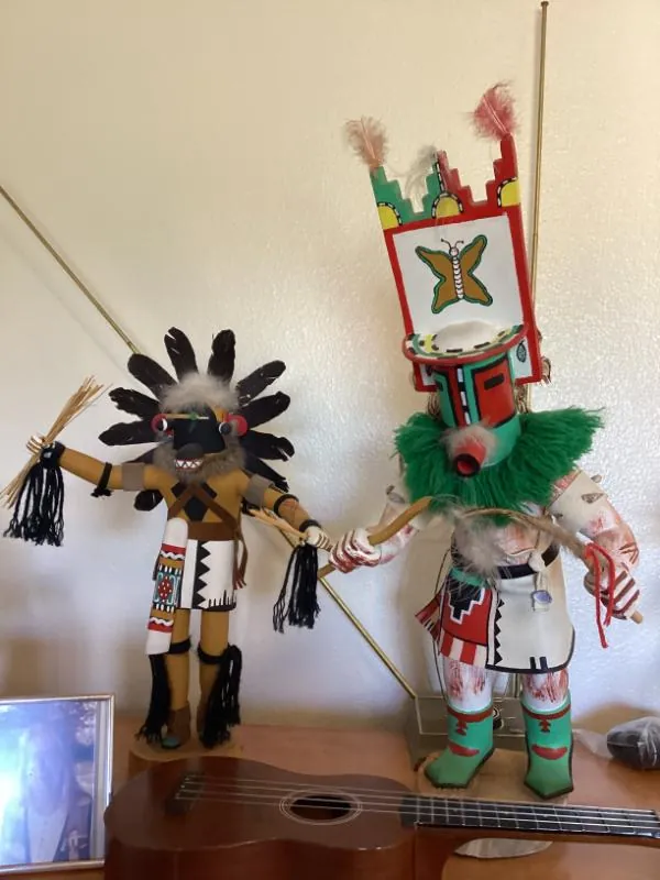 Two kachina-style figures