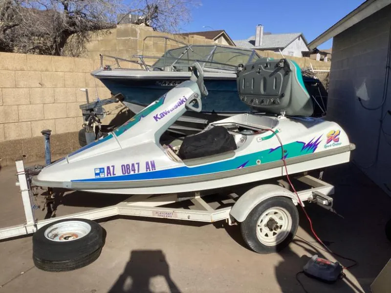 Jet ski on a trailer