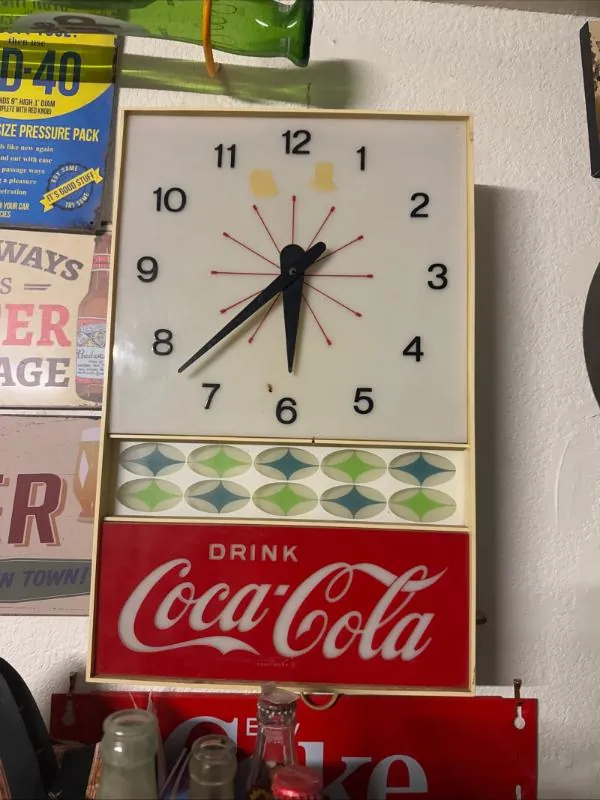 Coca-Cola wall clock sign