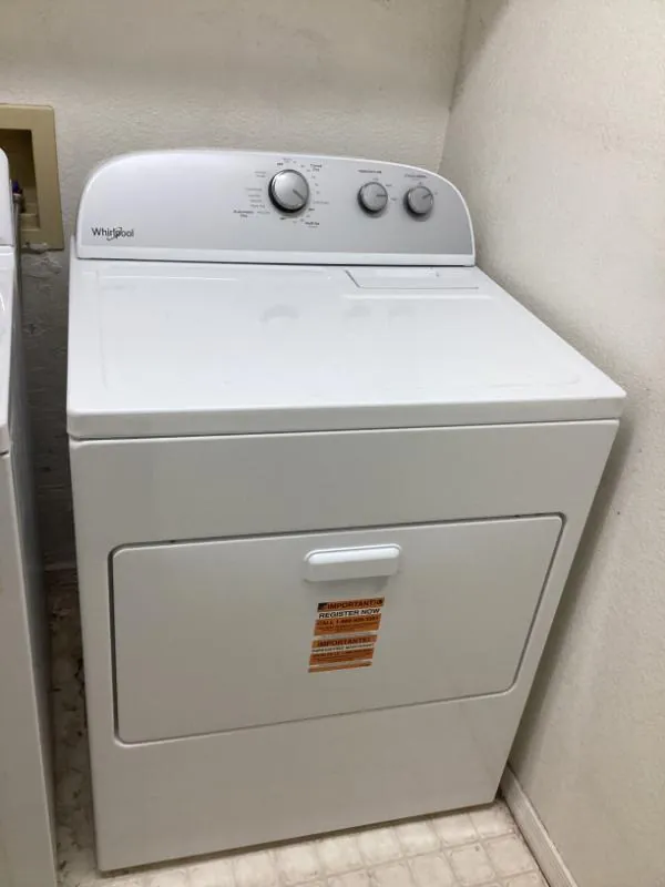 White Whirlpool dryer