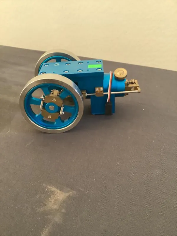 Small blue model engine