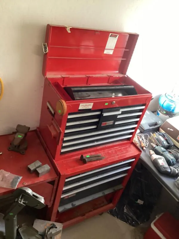 Red rolling tool chest