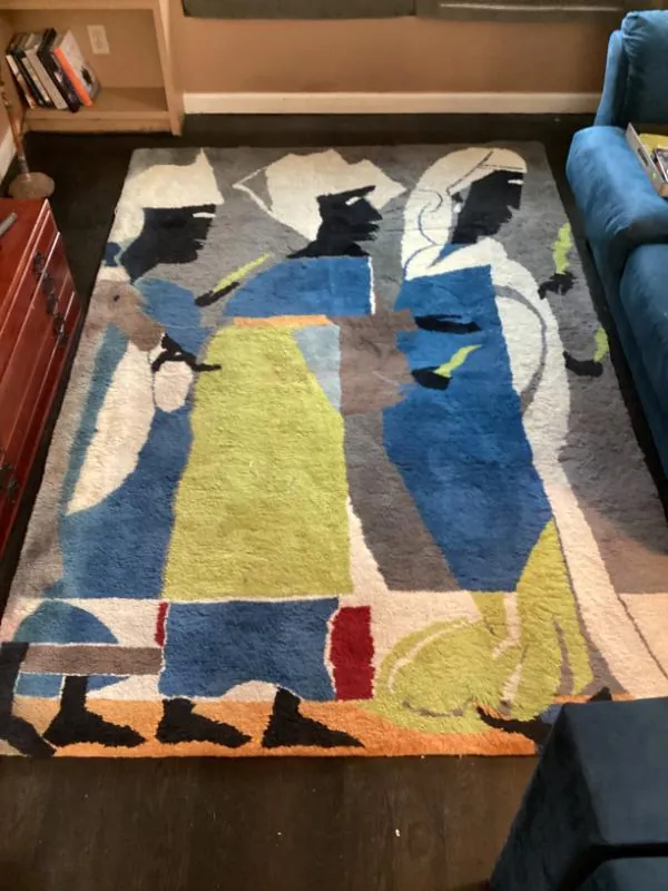 Colorful abstract area rug