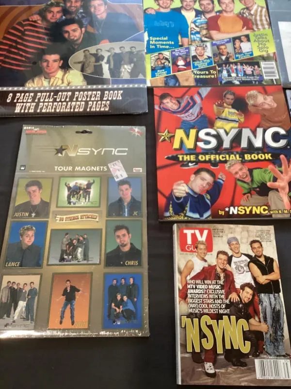 NSYNC books, magazines and trading cards