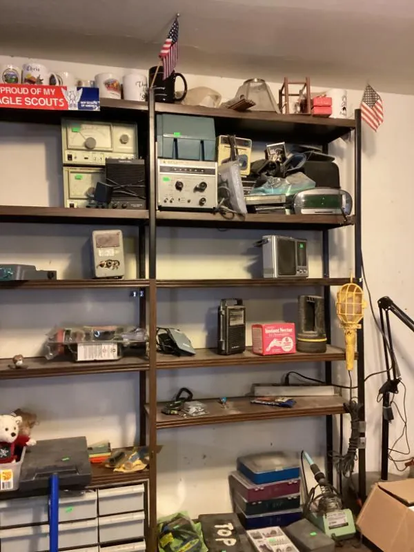 Shelves of radio equipment