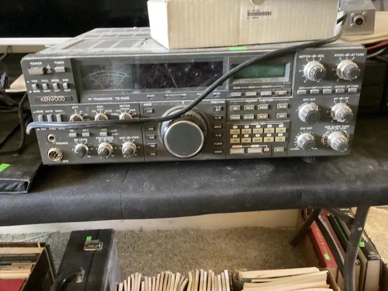 Radio transceiver on a table