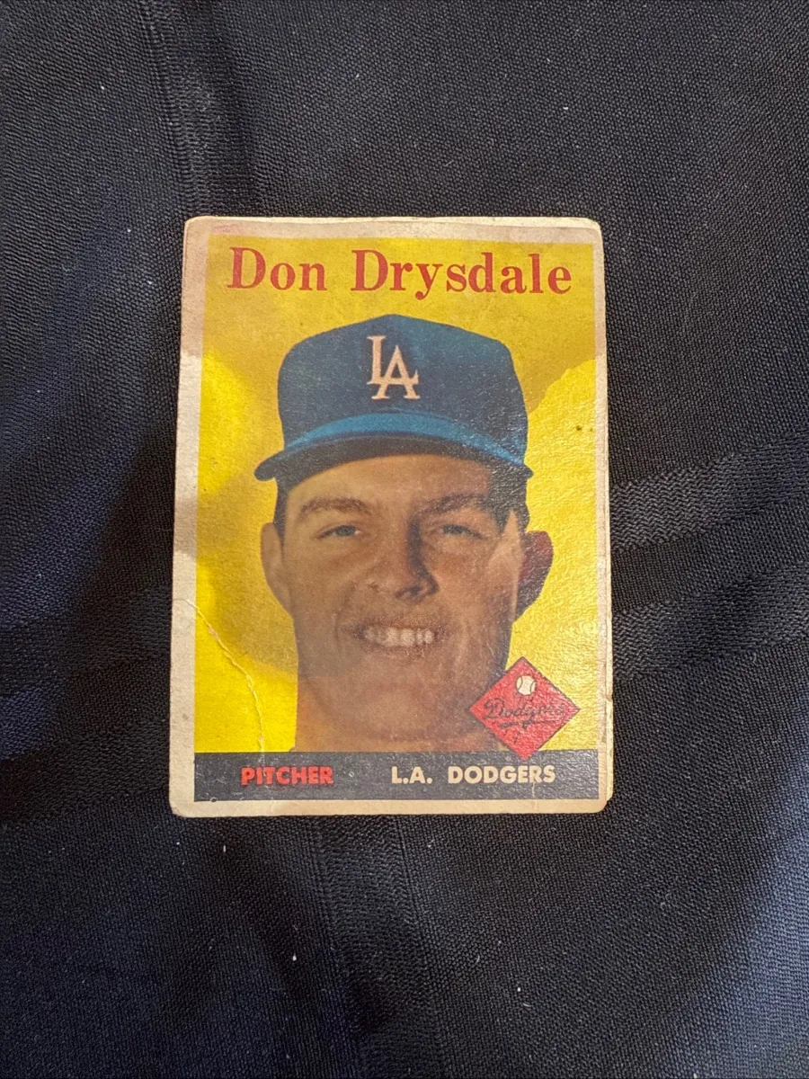Don Drysdale baseball card, L.A. Dodgers