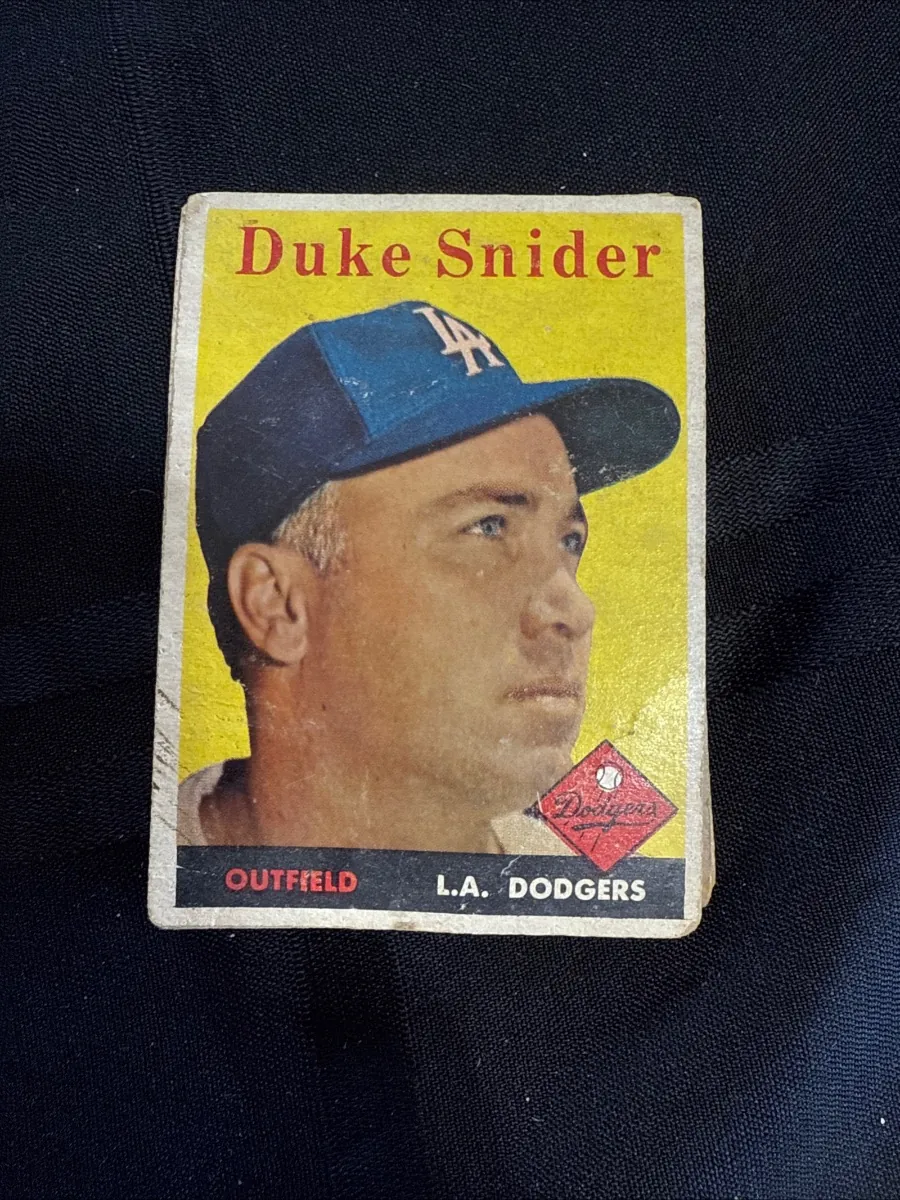 Duke Snider baseball card, L.A. Dodgers