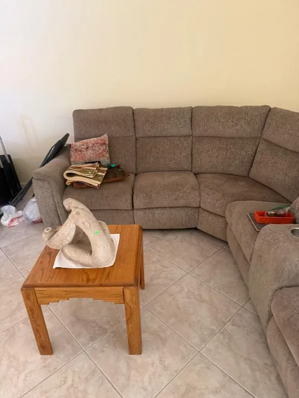 Beige sectional sofa