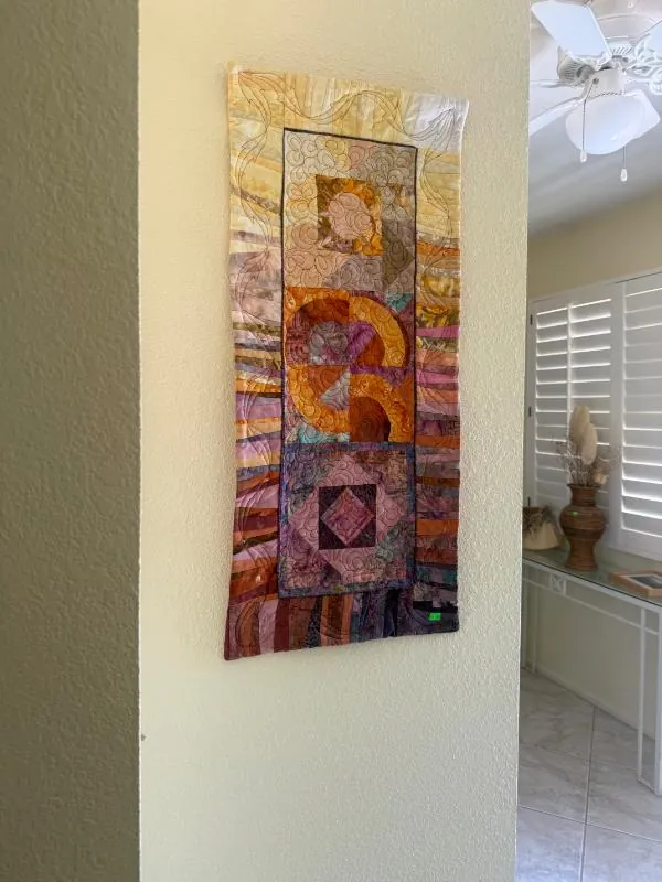 Colorful framed wall hanging