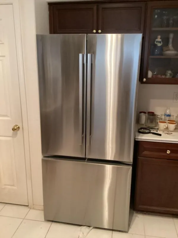 Stainless steel French-door refrigerator