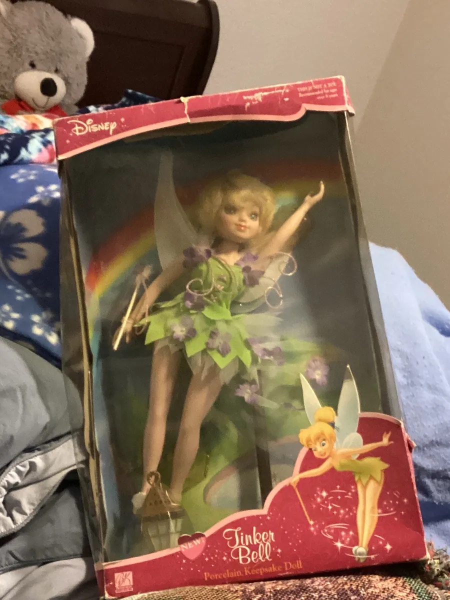 Disney Tinker Bell porcelain keepsake doll in its box